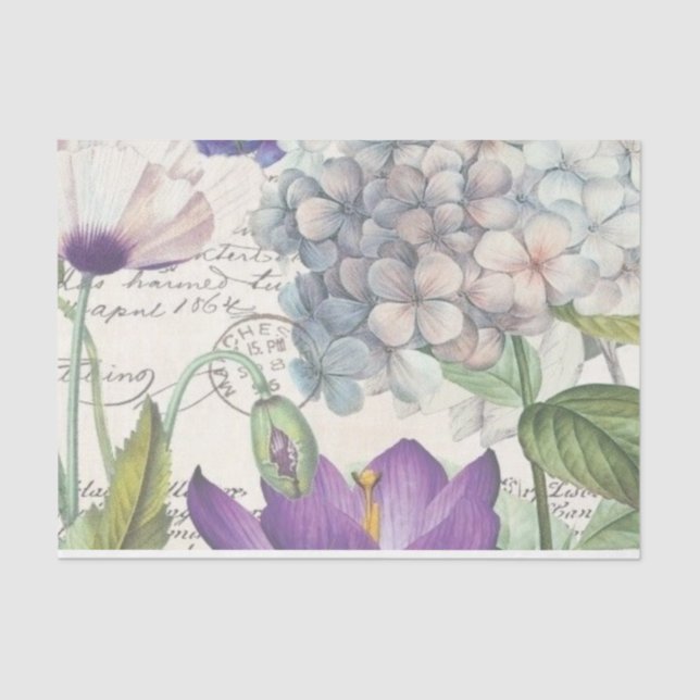 Shabby Chic Lilac Serie Design 4 Seidenpapier (Vorderseite)