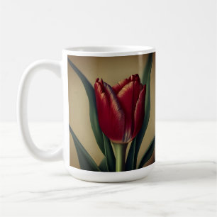 Shabby Chic Lovely Red Tulip Kaffeetasse