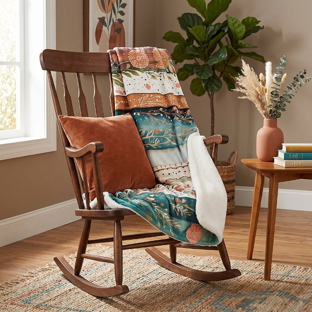 Shabby Chic-Mischmuster Sherpadecke (Von Creator hochgeladen)