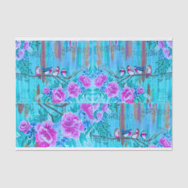 Shabby Chic Musical Birds Paper for DIY Decoupage Seidenpapier