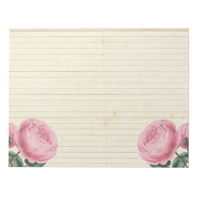 Shabby Chic Notizblock (Vorderseite)