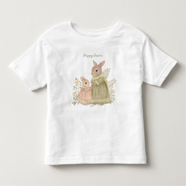 Shabby Chic Osterkaninchen Kleinkind T - Shirt (Vorderseite)