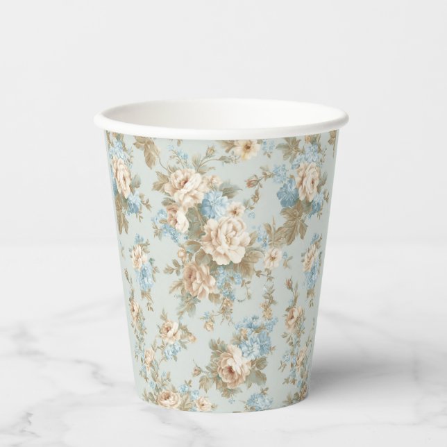 Shabby Chic Pappbecher (Vorderseite)