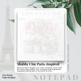 Shabby Chic Paris-inspiriertes Vintage-Design-Noti Notizblock