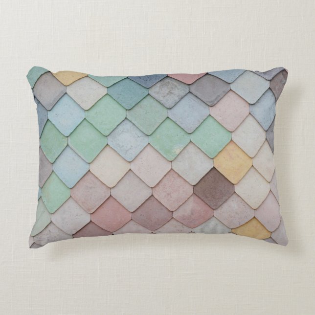 Shabby Chic Pastel Tiles Cufflinks Dekokissen (Vorderseite)
