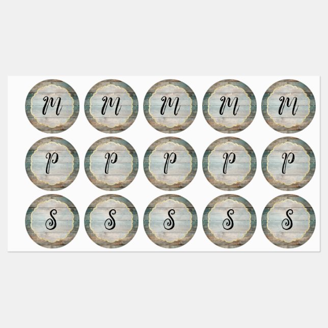 Shabby Chic Pastel Wood Etiketten (Blatt)
