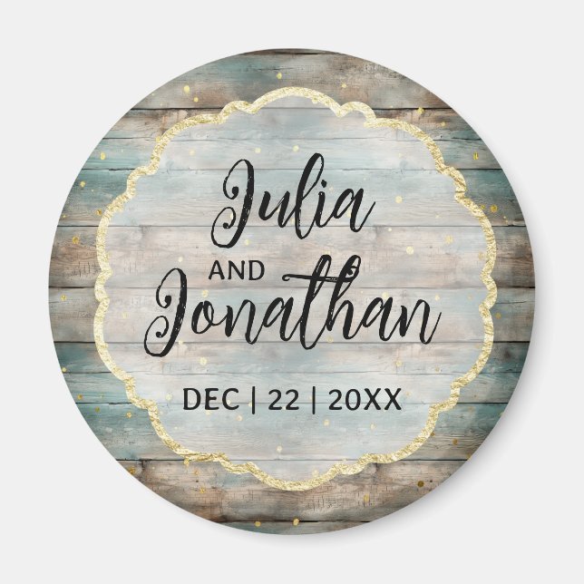 Shabby Chic Pastel Wood Magnet (Vorne)