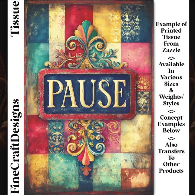 Shabby Chic Pause Vintag Signatur DP5F Decoupage Seidenpapier (Von Creator hochgeladen)