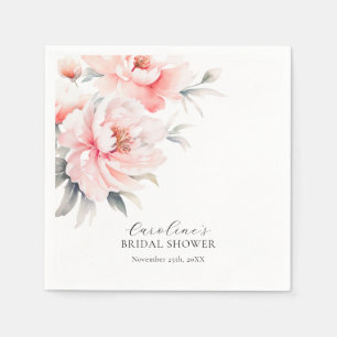 Shabby Chic Peonies Blush Pink BRAUTPARTY Serviette