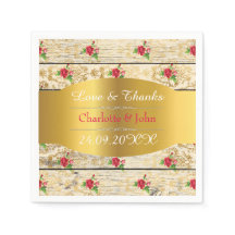 Shabby Chic Personalisiert Golden Rustic Wedding