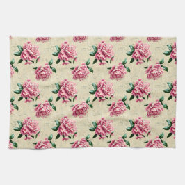 Shabby Chic Pink Gardenias Geschirrtuch