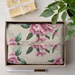 Shabby Chic Pink Gardenias Seidenpapier