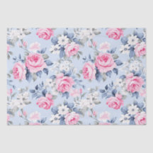 Shabby Chic Pink Roses Seamless Pattern