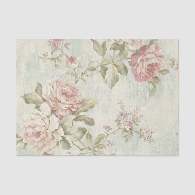 Shabby Chic Pink Serie Design 16 Seidenpapier (Vorderseite)
