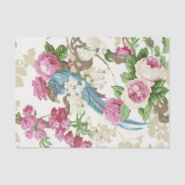 Shabby Chic Pink Serie Design 5 Seidenpapier (Vorderseite)