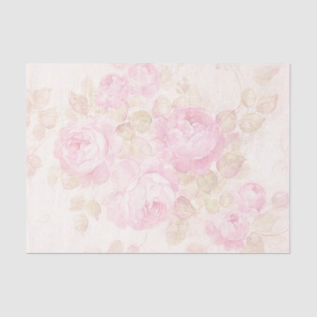 Shabby Chic Pink Serie Design 7 Seidenpapier (Vorderseite)