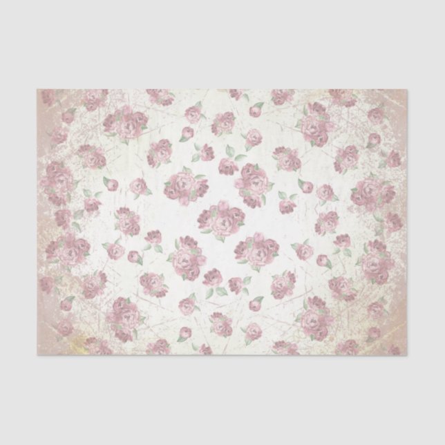 Shabby Chic Pink Serie Design 8 Seidenpapier (Vorderseite)