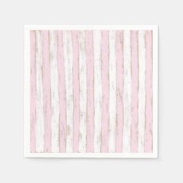 Shabby Chic Pink Stripe Napkins Serviette