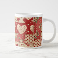 Shabby Chic Red Patchwork Pattern