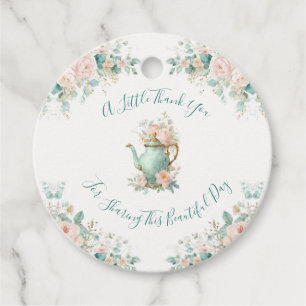 Shabby Chic Romantische Vintage-Rosen Floral-Party Geschenkanhänger