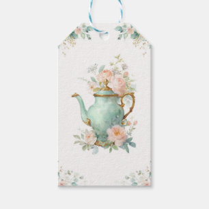 Shabby Chic Romantische Vintage-Rosen Florale Part Geschenkanhänger