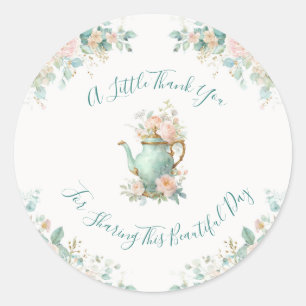 Shabby Chic Romantische Vintage-Rosen Florale Part Runder Aufkleber