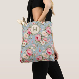 Shabby Chic Rosa Blumenmonogramm