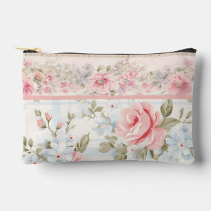 Shabby Chic rosa Blumenmuster Zubehörtasche