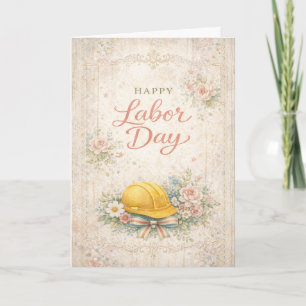 Shabby Chic Rosa Frohen Tag der Arbeit Karte