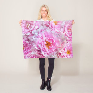 Shabby Chic Rosa Pastellfarben Rosa Erdnüsse Fleecedecke