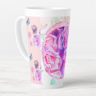 Shabby Chic Rosa Rose Blume Rose Milchtasse