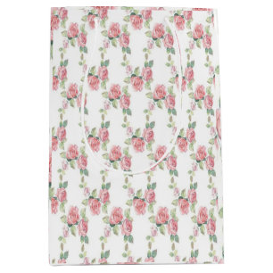 Shabby Chic Rosa Rose Mittlere Geschenktüte