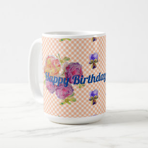 Shabby Chic Rosa Rose und Violetten Tasse
