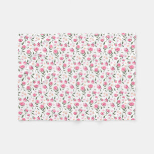 Shabby Chic-rosa Rosen-hübsche Fleece-Decke Fleecedecke