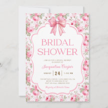 Shabby Chic Rosa Schleife Brautparty