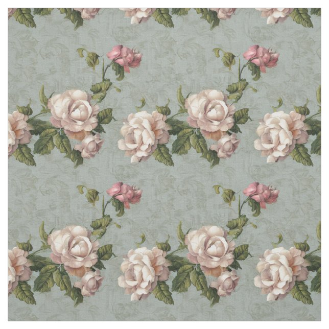 Shabby Chic Rosa und Weiße Gärten Stoff (Muster)