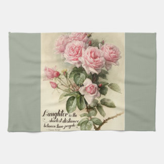 Shabby Chic-rosa viktorianische Rosen Handtuch
