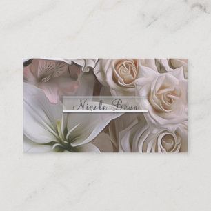 Shabby Chic Rose Blumenstrauß Brautparty Elegante Visitenkarte