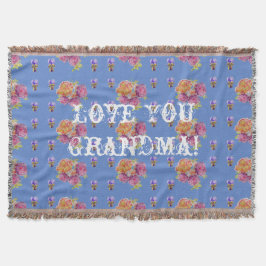 Shabby Chic Rose Blumenstrauß Liebe Ihr Oma Throw Decke