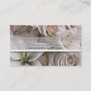 Shabby Chic Rose Florale Elegante Empfehlen Sie ei Empfehlungskarte
