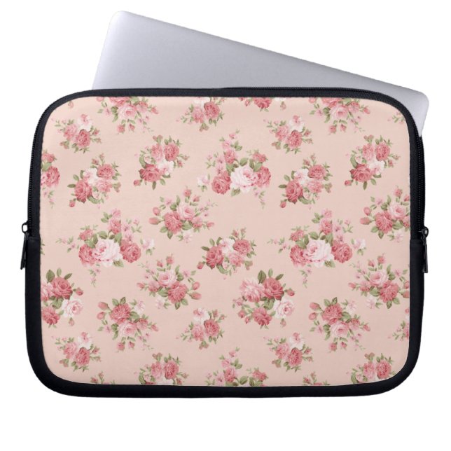 Shabby Chic-Rose Laptopschutzhülle (Vorderseite)