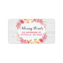 Shabby Chic Rose & Rustikales Holz Rosa Rosa Blüte