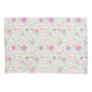 Shabby Chic Rose Teebeuteln Muster Kissenbezug