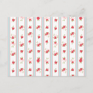 Shabby Chic Rose Vintag Postkarte