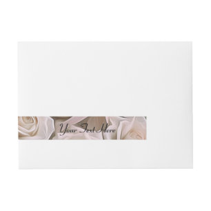 Shabby Chic Rosen Blumen Elegante Einladung Benutz Rundum-Adressaufkleber