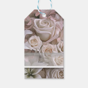 Shabby Chic Rosen Blumen Hochzeitsshower Favor Geschenkanhänger
