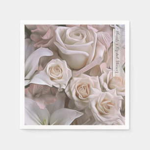 Shabby Chic Rosen Florale Hochzeitsshower Elegant Serviette