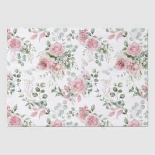 Shabby Chic Rosérosa Rosen Eukalyptus Grün Seidenpapier
