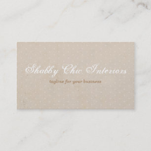 Shabby Chic Rustic Kraft & Polka Dot Business Card Visitenkarte