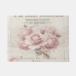 Shabby Chic, rustikal, Vintag, blumenreich, Collag Fußmatte
